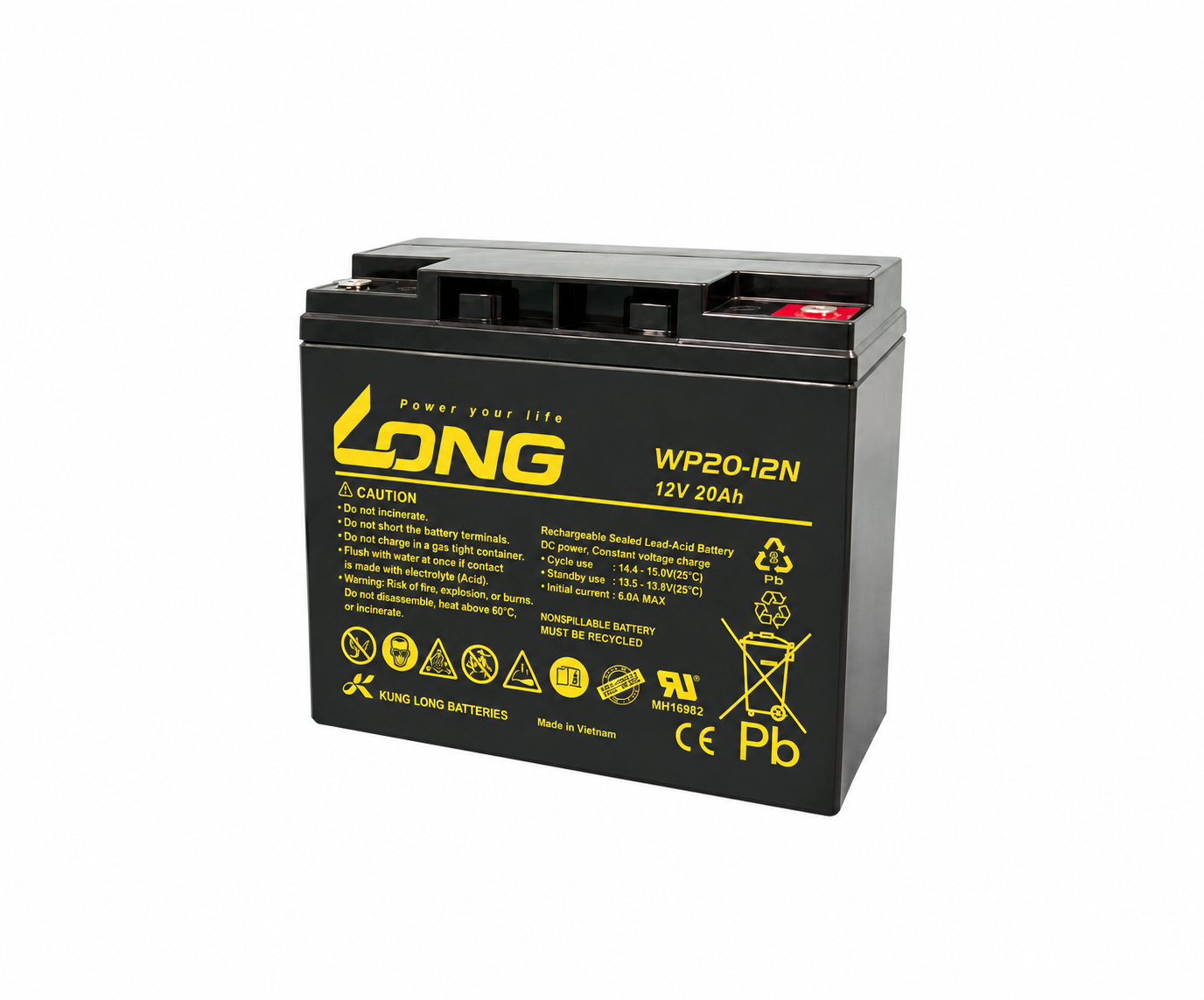 Ắc Quy Long Agm 12v20ah (wp20 12n)