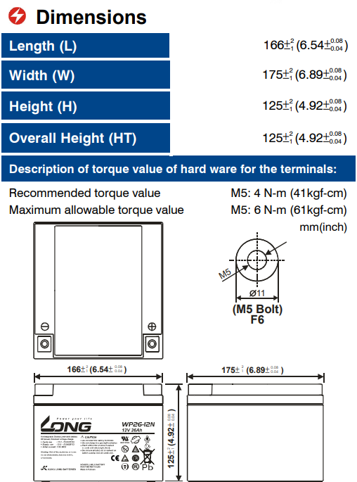 Ắc Quy Long Agm 12v26ah (wp26 12n)