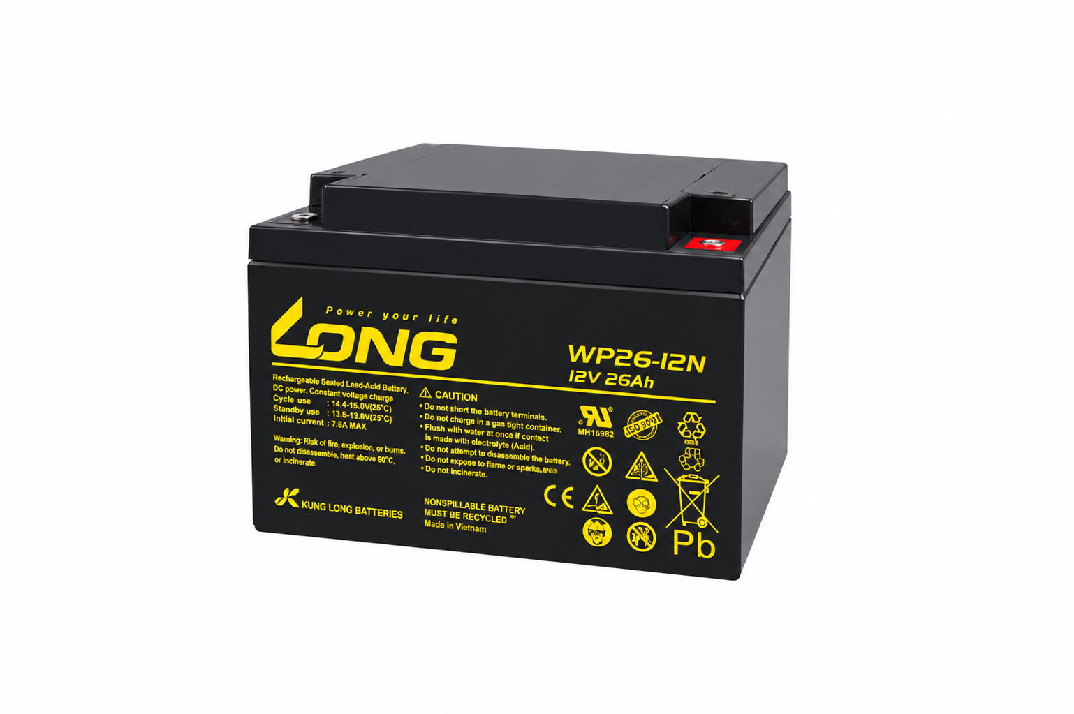 Ắc Quy Long Agm 12v26ah (wp26 12n)