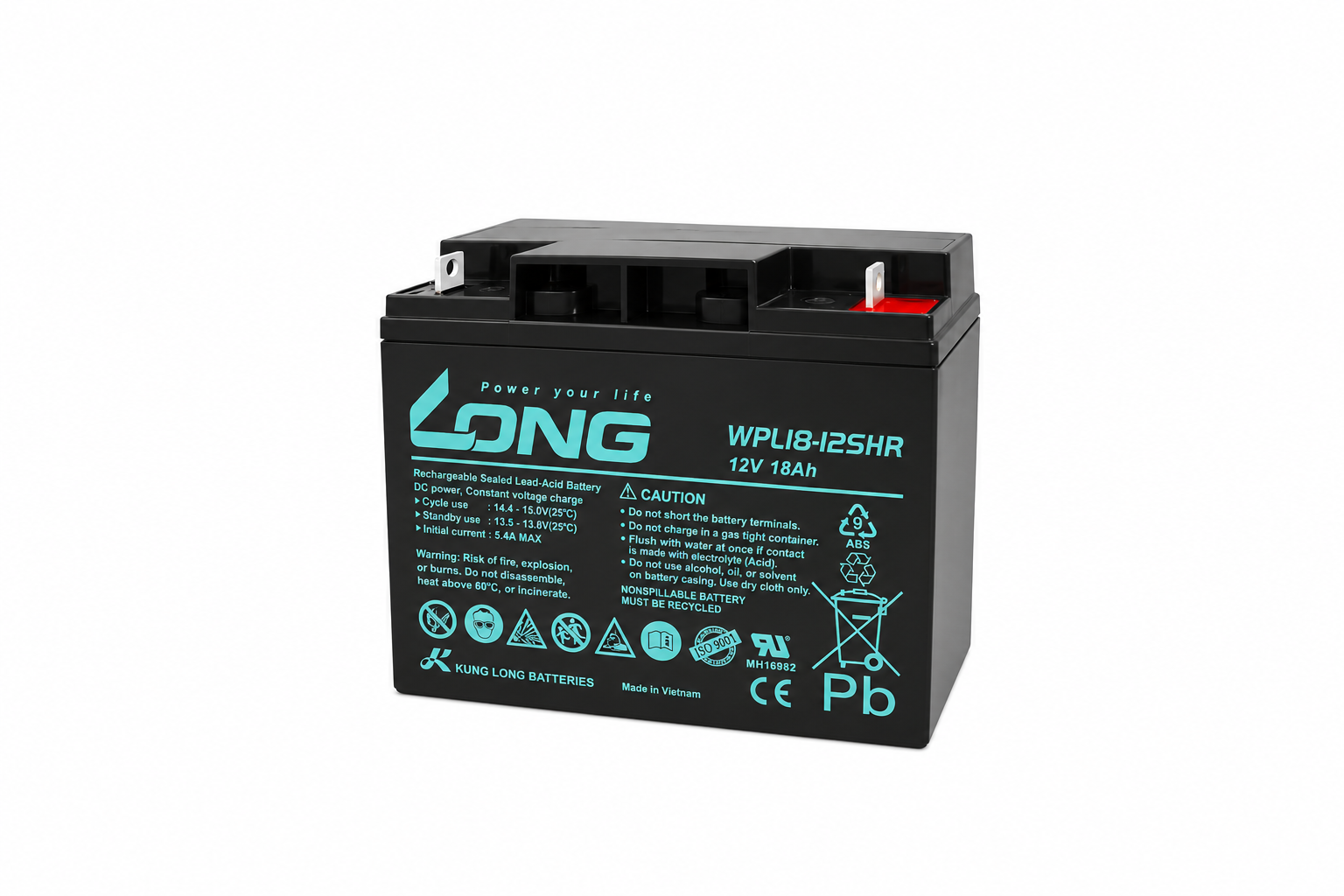 Ắc Quy Long Agm 12v18ah (wpl18 12shr)