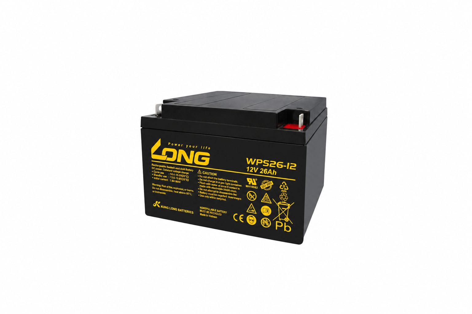 Ắc Quy Long Agm 12v26ah (wps26 12n)